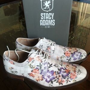 **STACY ADAMS MENS FLORAL SHOES SIZE 11**